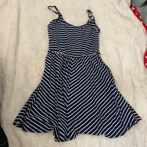 Soft blue and white dress